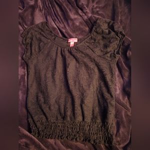 Black Lace Blouse L